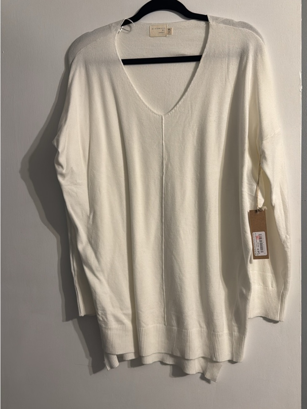 Dreamers Ivory V-Neck Lightweight Sweater